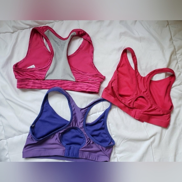 3 Girl NIKE PRO and Hanes sport bra Sz small - Picture 4 of 4